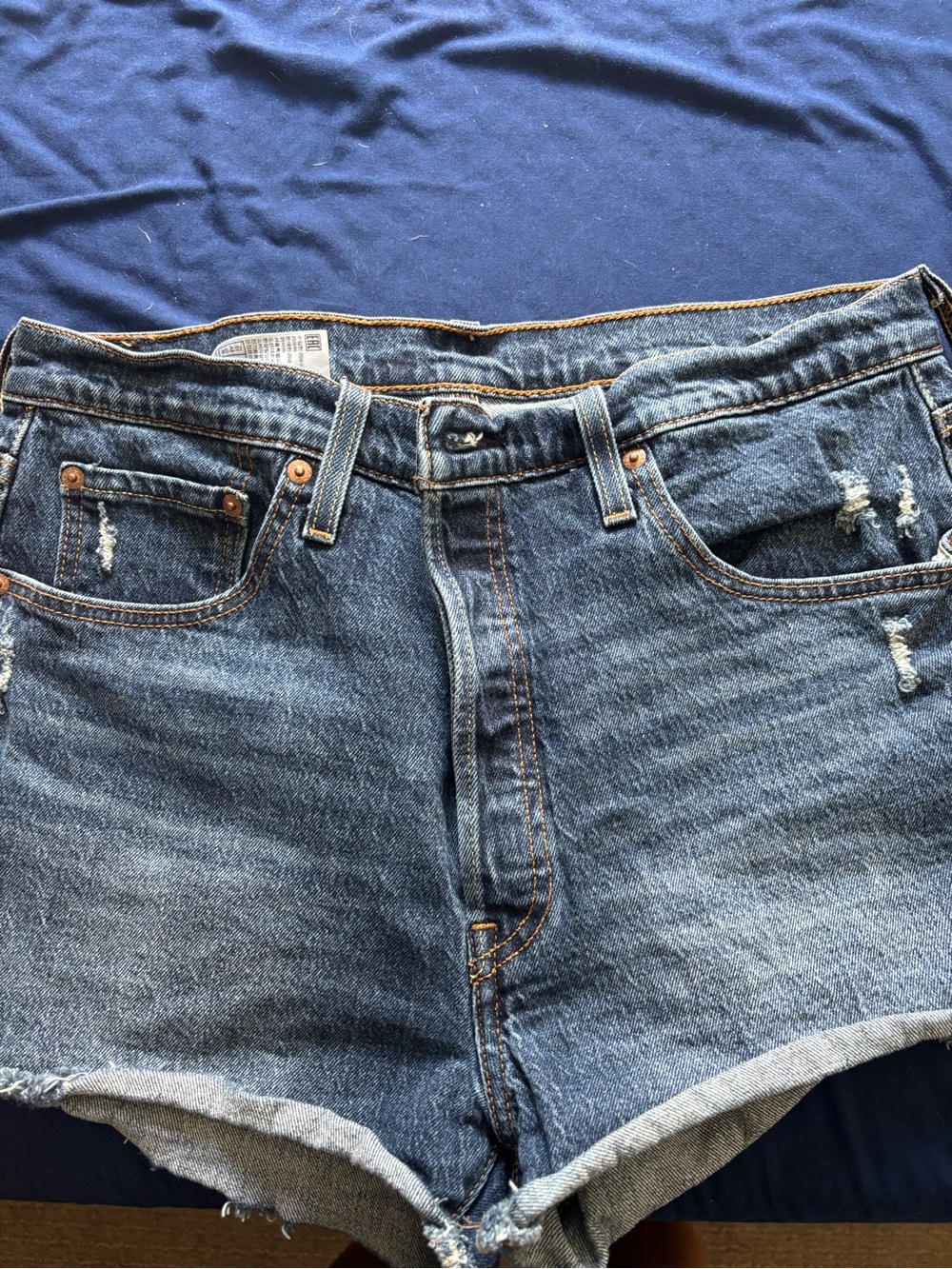 LEVI’S High-Rise Denim Shorts - Blue
